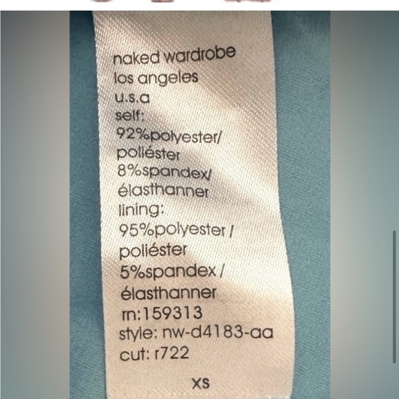 Naked Wardrobe Flossy-Glossy Silky Halter Mini Short Dress, Size XS, NWOT - Picture 8 of 10